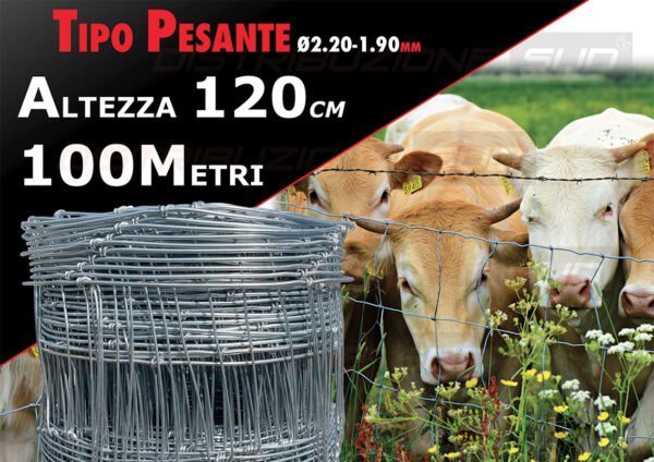 Rete Pastorale Pesante Altezza 120cm 100 Metri 1